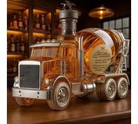 HIFRQVVC Bouteilles de whisky, Carafe à whisky de 320 ml en forme de camion mélangeur(A)