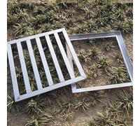 HIFRQVVC Couvercles de Drain extérieurs, Kit de Couvercle de Drain carré en Acier Inoxydable 304, 20 à 50 cm, espacement extérieur de 2,5 cm(50X50X2.5CM)