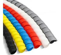 HIFRQVVC Fil et câble de Protection, Gaine de Gestion câbles en Spirale, 1 mètre, Multicolore(14mm Black)