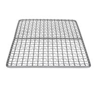 HIFRQVVC Grille de Cuisson de Rechange, Filet de Barbecue en Titane, Argent 255x165mm, avec Crochet à chaîne Acier Inoxydable, for Camping BBQ(Grill Net)