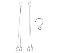 HIFRQVVC Grille de Cuisson de Rechange, Filet de Barbecue en Titane, Argent 255x165mm, avec Crochet à chaîne Acier Inoxydable, for Camping BBQ(Hang Chain)