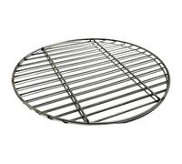 HIFRQVVC Grille de Cuisson de Rechange, Filet de Barbecue Rond en Acier Inoxydable, Argent 28-50cm, Camping, randonnée, Cuisson Plein air, Fumage(48cm No Ears)