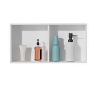 HIFRQVVC Niche de Rangement en Acier Inoxydable, Étagère de Douche encastrée Murale en Acier Inoxydable 304, Noir et Blanc(Bianco)