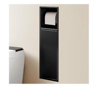 HIFRQVVC Niche de Rangement en Acier Inoxydable, Stainless Steel Shower Caddy Trash Can Shelves No Tile Install Multicolor Multiple Sizes(Black,70x28x13.5cm)