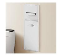 HIFRQVVC Niche de Rangement en Acier Inoxydable, Stainless Steel Shower Caddy Trash Can Shelves No Tile Install Multicolor Multiple Sizes(White,52x20x13.5cm)