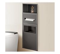 HIFRQVVC Niche de Rangement en Acier Inoxydable, Stainless Steel Shower Caddy Trash Can Shelves No Tile Install Multicolor Multiple Sizes(Grey,70x28x13.5cm)