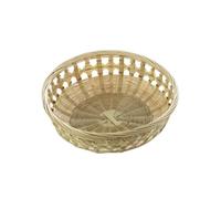 HIFRQVVC panier de fruits tissé à la main en bambou, Panier à fruits rond en bambou tressé la main, vert, plusieurs tailles(Medium)