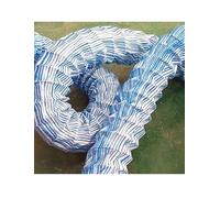 HIFRQVVC Système de Drainage et d'infiltration Flexible, Tuyau de Drainage d'infiltration Non tissé 4 Pouces Bleu 1-10 m(9m/29.5ft)