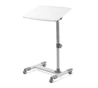 HIFRQVVC Table d'appoint en Forme de C réglable en Hauteur, Bureau d'ordinateur Portable de lit réglable Pliable avec la Taille 58-88cm 40x60cm Roues Multicolore(C)