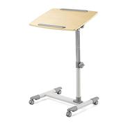 HIFRQVVC Table d'appoint en Forme de C réglable en Hauteur, Bureau d'ordinateur Portable de lit réglable Pliable avec la Taille 58-88cm 40x60cm Roues Multicolore(D)