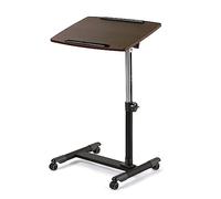 HIFRQVVC Table d'appoint en Forme de C réglable en Hauteur, Table de lit réglable avec roulettes, Bureau Pliable for Ordinateur Portable, 40 x 60 cm, Plusieurs Couleurs(A)