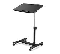 HIFRQVVC Table d'appoint en Forme de C réglable en Hauteur, Table de lit réglable avec roulettes, Bureau Pliable for Ordinateur Portable, 40 x 60 cm, Plusieurs Couleurs(B)