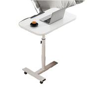 HIFRQVVC Table d'appoint en Forme de C réglable en Hauteur, Table de lit roulante Portable réglable, Bureau d'ordinateur Multicolore 55x32cm Hauteur 65-95cm(A)