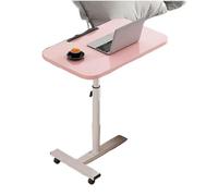HIFRQVVC Table d'appoint en Forme de C réglable en Hauteur, Table de lit roulante Portable réglable, Bureau d'ordinateur Multicolore 55x32cm Hauteur 65-95cm(C)