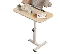HIFRQVVC Table d'appoint en Forme de C réglable en Hauteur, Table roulante réglable for Ordinateur Portable, inclinable de 23,2 à 35 Pouces, for lit, canapé, Maison, Bureau, Multicolore
