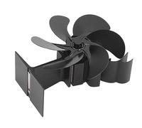 HIFRQVVC Ventilateur de poêle à chauffage, Alliage d'aluminium de lames du moteur simple 6 ventilateur poêle à bois alimenté par la chaleur aucune électricité requise