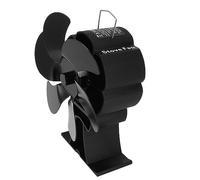 HIFRQVVC Ventilateur de poêle à chauffage, Ventilateur thermodynamique alimenté par chaleur de poêle du noir 6 lames for des cheminées