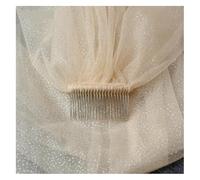 HIFRQVVC Voile de mariée, Voiles de mariée étincelants, Longs Fils colorés dorés avec Paillettes(Champagne,200cm)