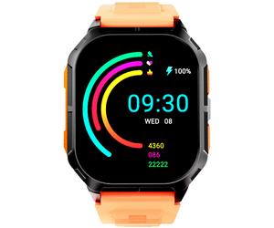 HiFuture Ultra3 Orange HF-061 - Homme - 46 mm - Montre Connectée - Quartz avec chargeur - Verre 'Gorilla Glass'