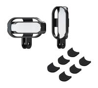 Higatful Insta 360 GO 3/GO 3S Kit de montage magnétique vertical et horizontal avec micro et protection contre le vent pour Insta360 GO 3/GO 3S (Noir)