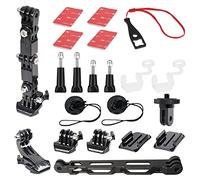 Higatful Kit de mentonnière pour casque de moto avec bras d'extension compatible avec Insta360 ONE X2/X/R/GO 2, GoPro Hero et DJI OSMO Action 2