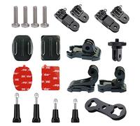 Higatful Kit de mentonnière pour casque de moto Insta360 ONE X3 X2 X RS R GO2, sac de transport pour GoPro