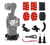Higatful Osmo Pocket 3 Support adhésif flexible, supports adhésifs pour casque, kit d'accessoires à vis compatible avec les caméras DJI Osmo Pocket 3