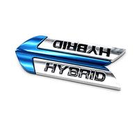 HIGGER 1 paire de voiture emblème en métal emblème 3D HYBRID voiture tronc auto logo autocollant autocollant autocollant pour la plupart des voitures (Bleu)