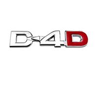 HIGGER 1 Pcs 3D En Métal De Voiture Décoration En Métal D4D Adhésif De Voiture Badge Emblème Autocollant pour Universal Voitures Moto Vélo De Voiture Styling Décoratif Accessoires (Rouge)