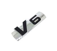 HIGGER 1pcs personnalisé 3d autocollants de voiture en métal v6 autocollants de voiture badge décoration autocollants universels pour la plupart des voitures (Noir)