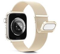 Higgs Métal Bracelet Compatible avec Bracelets Apple Watch 38mm 40mm 41mm 42mm 44mm 45mm 46mm 49mm Femme,Bracelet Double Magnétique pour iWatch Series 11 10 9 8 7 6 5 4 3 2 1 SE Ultra, Metal Milanais