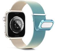 Higgs Métal Bracelet Compatible avec Bracelets Apple Watch 38mm 40mm 41mm 42mm 44mm 45mm 46mm 49mm Femme,Bracelet Double Magnétique pour iWatch Series 11 10 9 8 7 6 5 4 3 2 1 SE Ultra, Metal Milanais