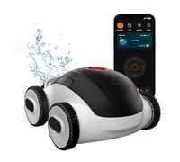 Higgsinno Robot nettoyeur de piscine sans fil avec application, dure jusqu'à 240 minutes, double filtre ultra-fin, idéal pour les piscines hors sol/creusées jusqu'à 1 076 m², ezSpirit 01