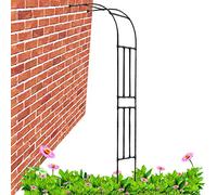 High 240 cm Metal Rose Arch Trellis - Sturdy Black Half Arch for Climbing Plants Garden Decoration 60 x 240 cm (2.0 x 7.9 ft) - Perfect for Outdoor Landscaping