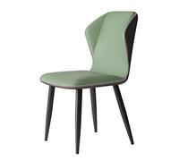 High Back Padded Faux Leather Dining Chairs for Office Living Room Kitchen Bedroom - Stylish Green Accent Chairs for Modern Home Decor