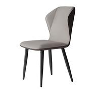 High Back Upholstered Synthetic Leather Dining Chairs for Office Living Room Kitchen & Bedroom (Light Gray A) - Modern Design Comfort & Versatility