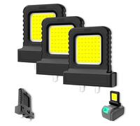 High Brightness Floodlight, for All Power Tool Batteries, Cordless Led Work Light Waterproof, Garages, Lathes, Factories (Black,3pcs)