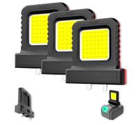 High Brightness Floodlight, for All Power Tool Batteries, Cordless Led Work Light Waterproof, Garages, Lathes, Factories (red,3pcs)