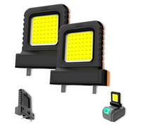 High Brightness Floodlight, for All Power Tool Batteries, Cordless Led Work Light Waterproof, Garages, Lathes, Factories (orange,2pcs)