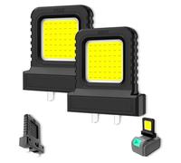 High Brightness Floodlight, for All Power Tool Batteries, Cordless Led Work Light Waterproof, Garages, Lathes, Factories (Black,2pcs)