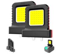 High Brightness Floodlight, for All Power Tool Batteries, Cordless Led Work Light Waterproof, Garages, Lathes, Factories (red,2pcs)