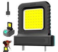 High Brightness Floodlight - for All Power Tool Batteries, Outdoor Cordless LED Work Light, 2000 Lumen Flashlight, Adjustable Job Site Working Lights for Workshop Garage, Construction Site (blue)