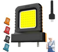 High Brightness Floodlight - for All Power Tool, Battery Operated Floodlights Outdoor, Lithium Battery Lighting Light for Electric Tools, Cordless LED Work Light Waterproof, for Lighting (black)
