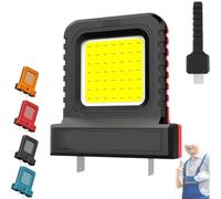 High Brightness Floodlight - for All Power Tool, Battery Operated Floodlights Outdoor, Lithium Battery Lighting Light for Electric Tools, Cordless LED Work Light Waterproof, for Lighting (red)