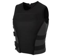 High Buoyancy Adults Life Vest for Surfing, Boating, Fishing, Swimming, Kayaking, Canoeing, Snorkeling, Water Park, Beach Activities and Water Rescue, Safety Equipment(Black,S)