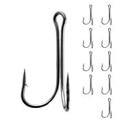 High Carbon Steel Fishing Bait Hooks 10 Pack Anti Escape Design Set