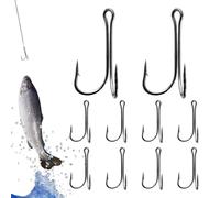 High Carbon Steel Fishing Bait Hooks 10 Pack Anti Escape Design Set