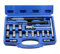 High Carbon Steel Injector Seat Reamer Kit 13pcs(17 PCS)