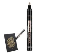 High Chrome Pen - Gloss Paint Marker Shiny, Ink Pen for Smooth Reflective Finish on Multiple Surfaces Acrylic Based Formula for Rock Glass Ceramic Wood Fabric Jewelry Model Art Projects Home