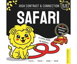 High Contrast & Connection Safari: Visual Stimulation Book for Infants | Focus Tracking, Tummy Time & Parent-Baby Connection